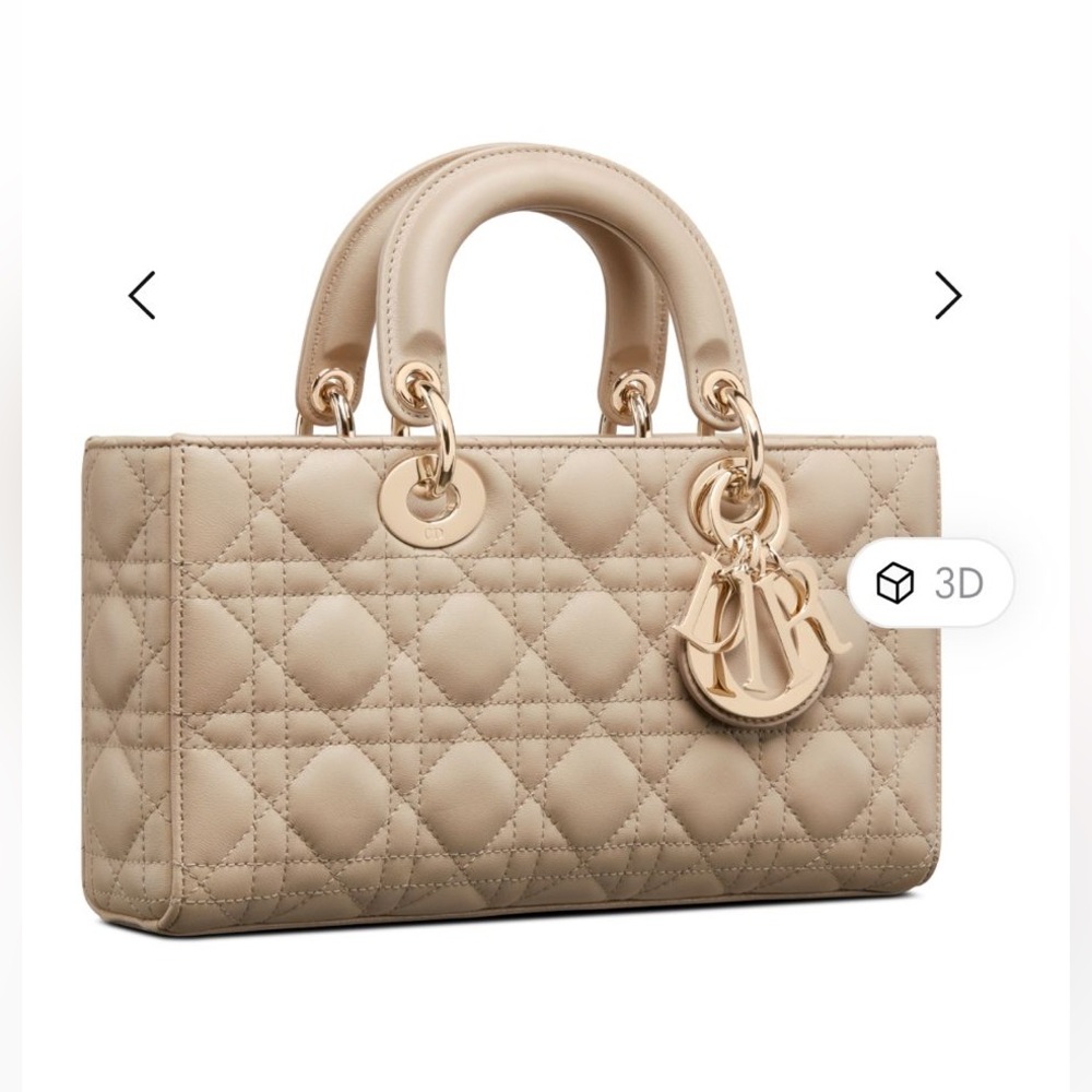 Authentic Dior Medium D-Joy in beige colour
